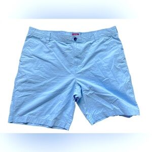 Izod Blue Flat Front Casual Shorts